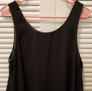 Shinestar Womens Large Black Dress Shirt